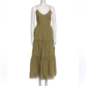 Caroline Constas Olive Green Maxi Dress